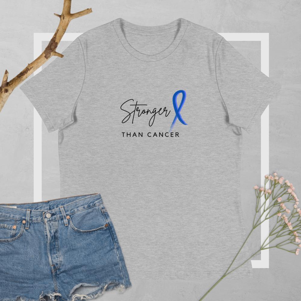 stronger than colon cancer shirt in heather grey