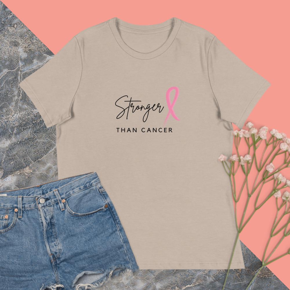 Stronger Than Breast Cancer Shirt in heather stone