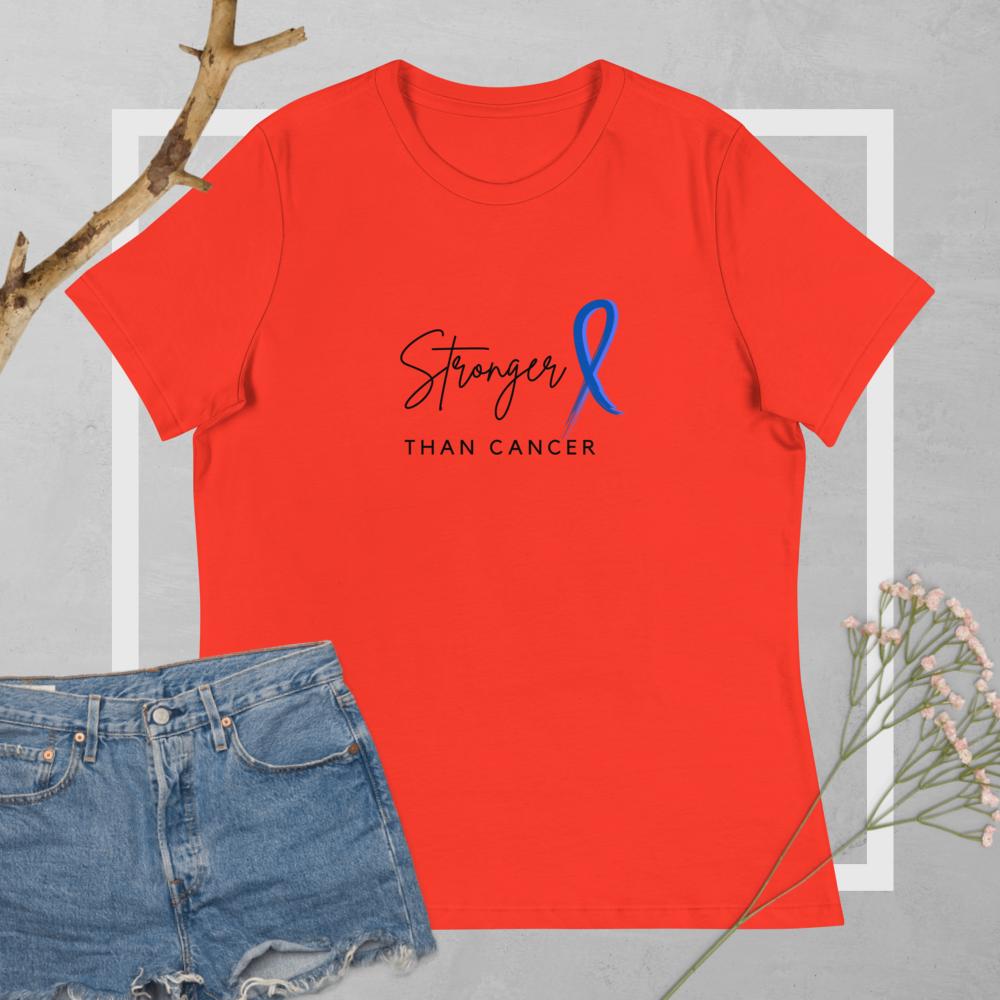 stronger than colon cancer shirt in poppy